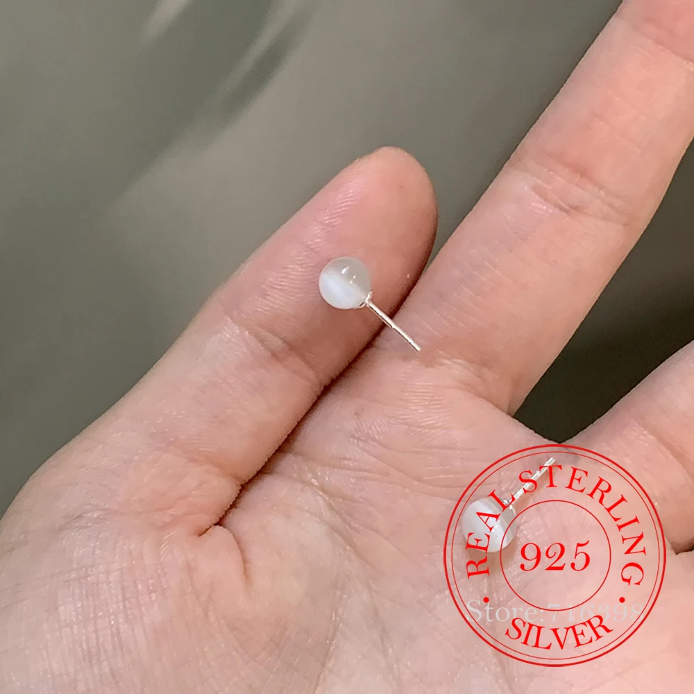 

Ювелирные изделия из стерлингового серебра 925 пробы, изысканные бусины, серьги-гвоздики для женщин, ювелирные изделия для свадебной вечеринки для девочек, подарок другу