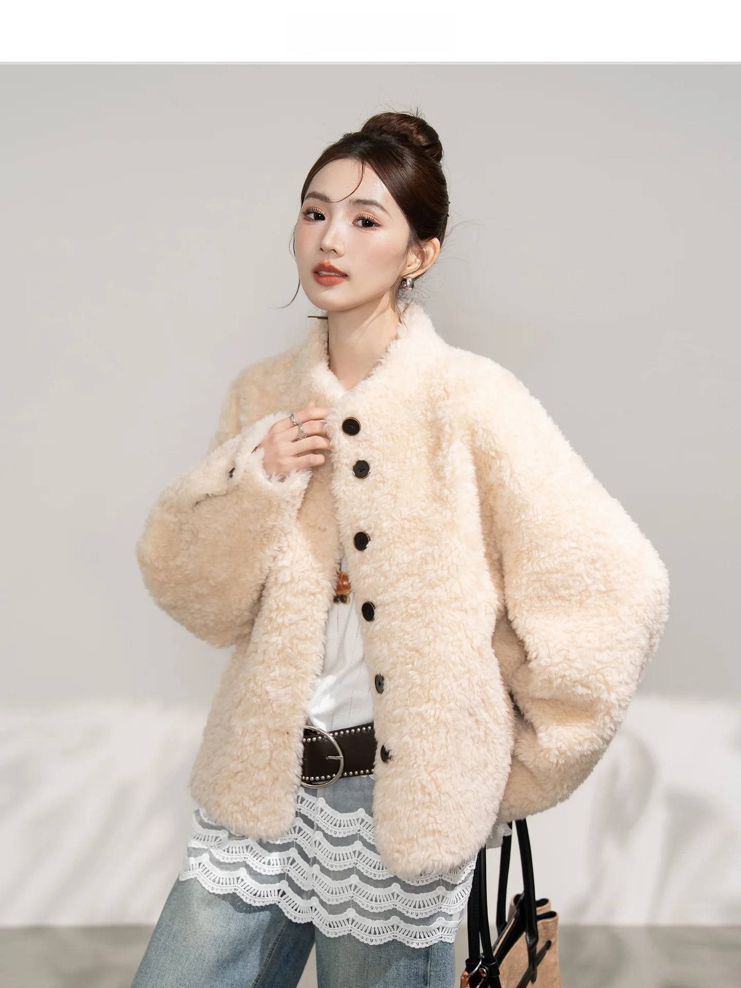 

Повседневная шуба из искусственного меха для женщин, модная, с воротником-стойкой, полностью меховая верхняя одежда, комфортная, теплая, декоративная, с мехом барсука, 2025 г.