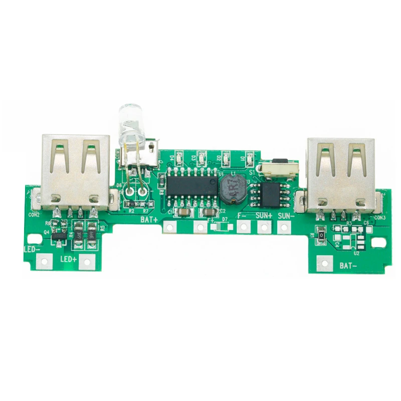 USB 5V 2A Mobile Power Bank Charger Module Lithium Li-ion 18650 Battery Charging Board LED Indicator New Version