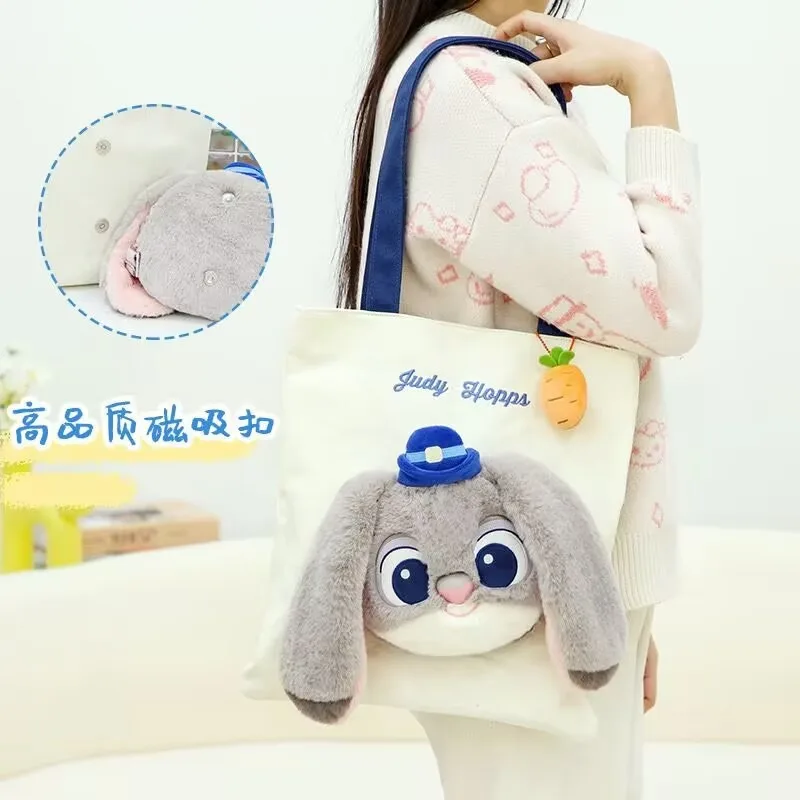 

"Сумасшедшие животные, город Джуди, мультяшная большая вместительная сумка на одно плечо, съемная плюшевая сумка для игрушек Kawaii, праздничный подарок"