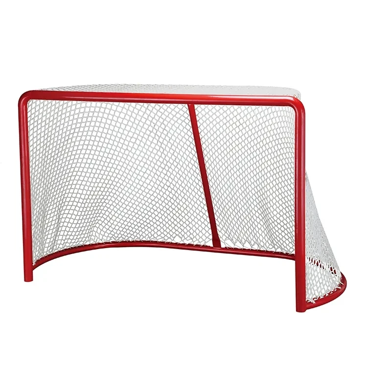 Play professionally carbon steel ice hockey net with hockey gates