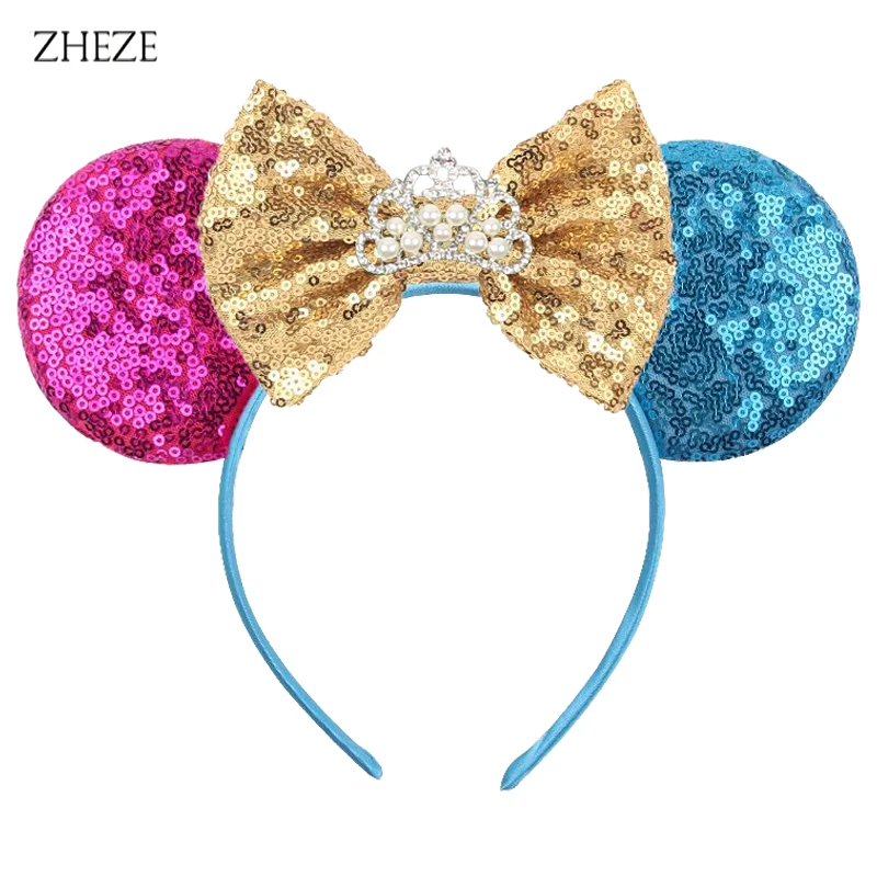 Trendy Glitter Mouse Ears Headband Sequins 5