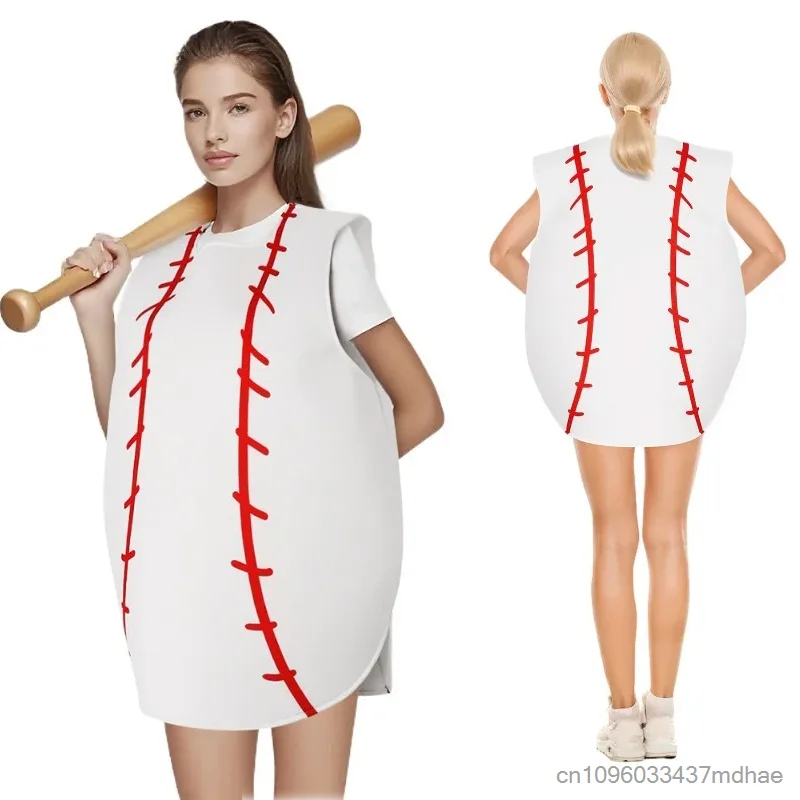 

Unisex Baseball Sponge Cosplay Costume Funny Sports Theme Party Stage Performance Tunic Funny Activities Role Play Outfit