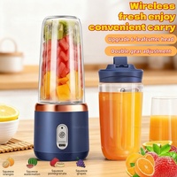 Portable Electric Juicer Double Cup 400ml USB Fruit Blender Mixer for Juice Milkshake Smoothie Making Multifunction Juice Maker