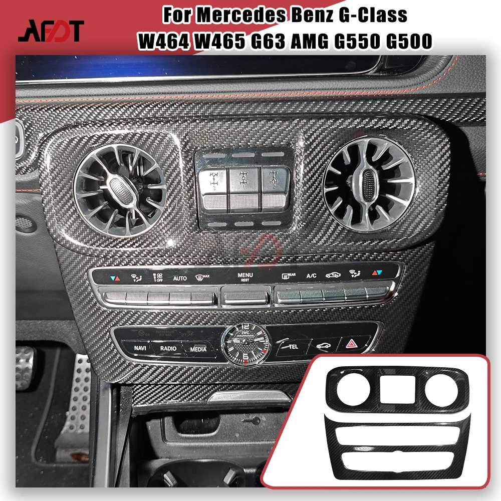 

Carbon Fiber Car Central Control Mode Frame Air Conditioning Vents Interior Accessories for Benz G Class W464 G500 G63 2019-2025