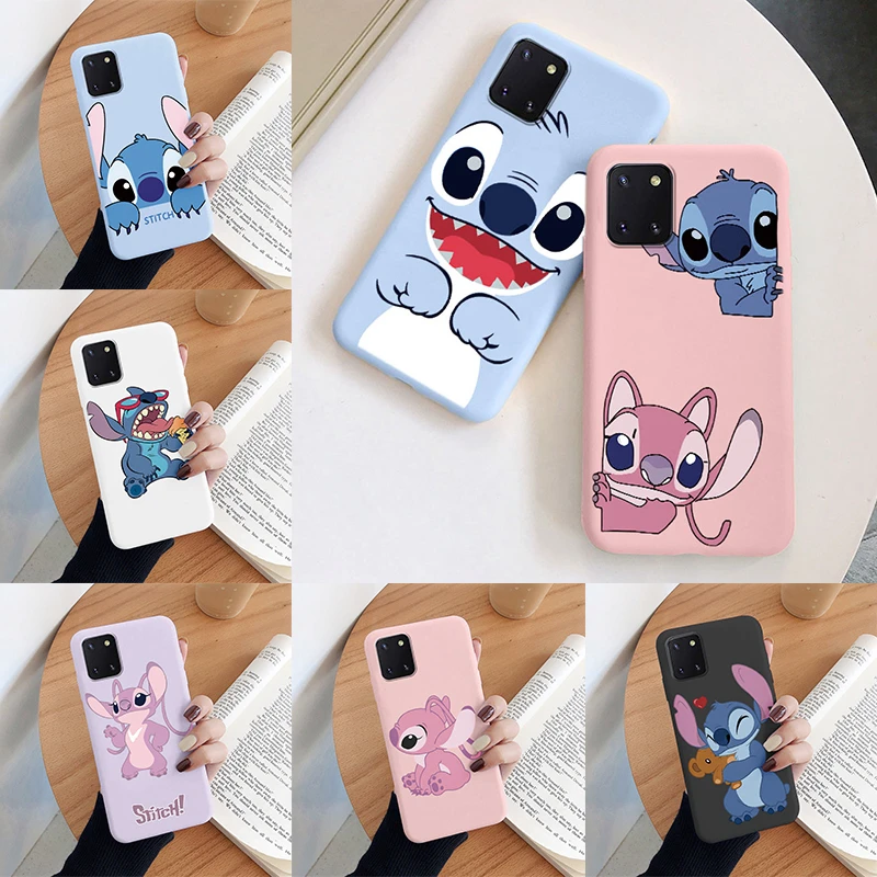 For Samsung Galaxy Note 10 Lite Camera Protect Soft Cover Silicone Cute Cartoon Lilo Stitch Case Funda For Samsung Note10 Lite