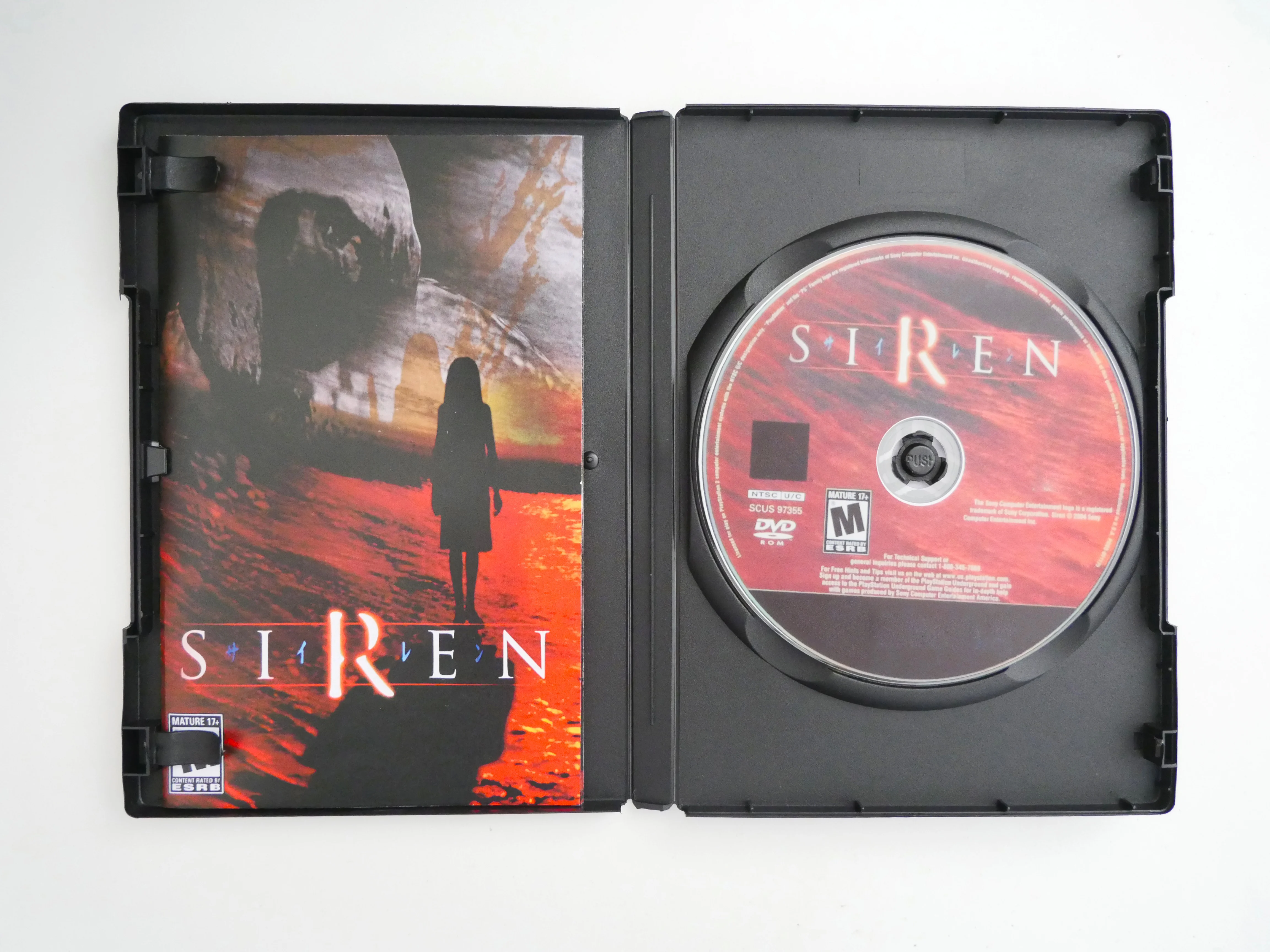 PS2 Siren With Manual Copy Disc Game Unlock Console Station 2 Retro Optical Driver Video Game Machine parts