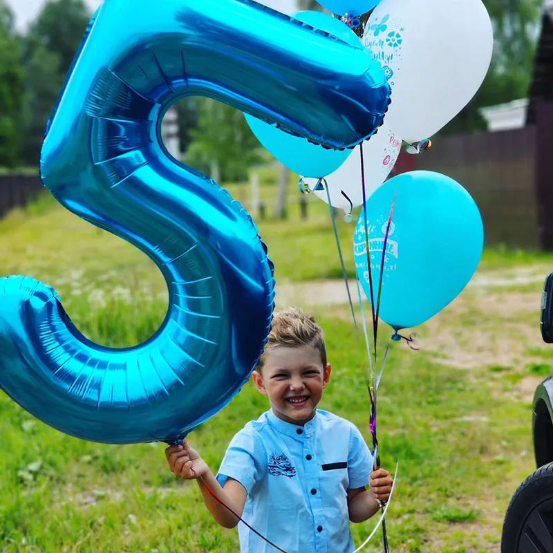 32 بوصة كبيرة احباط بالونات عيد ميلاد بالون أرقام الهيليوم 0-9 عيد ميلاد سعيد حفل زفاف زينة دش أرقام كبيرة Globos