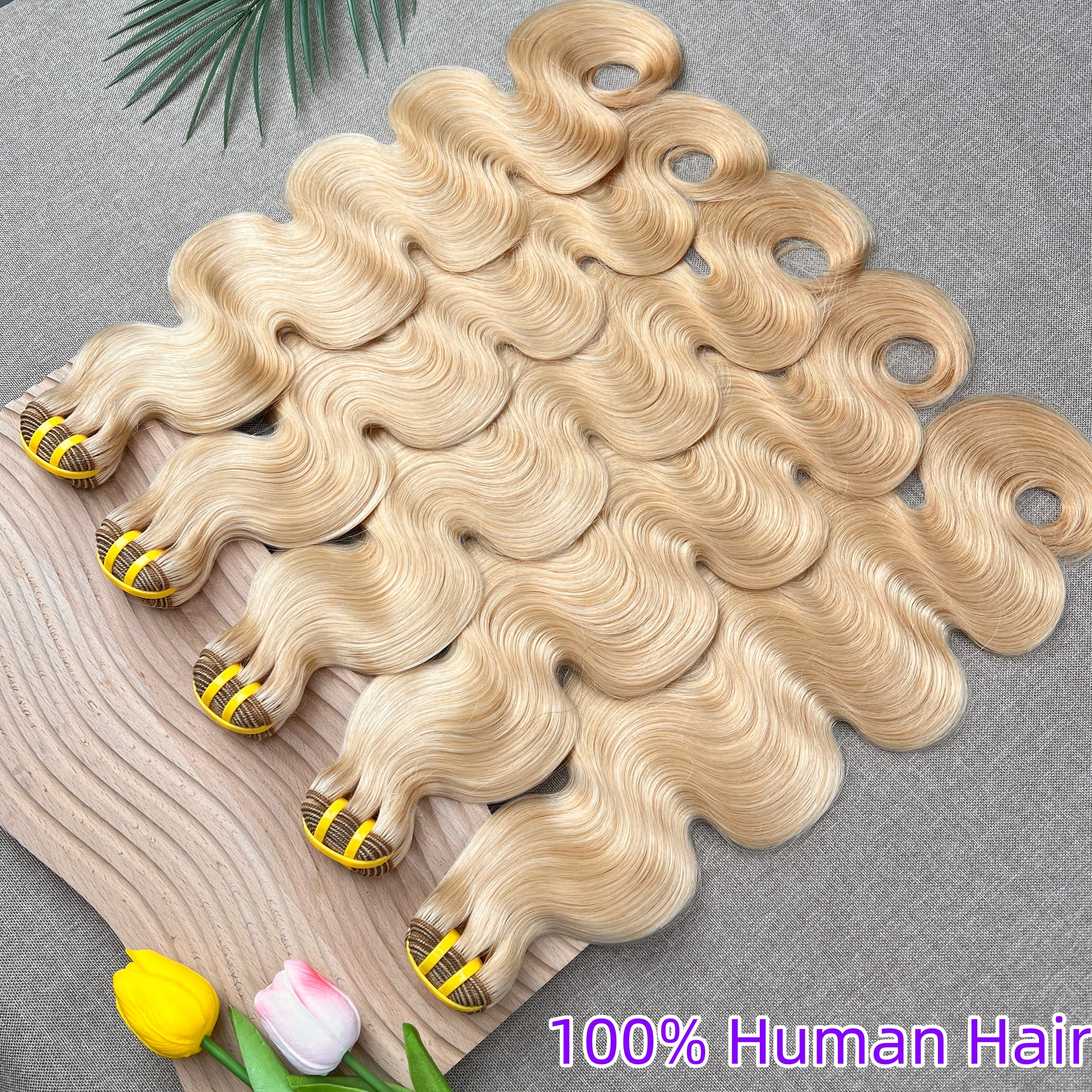 Body Wave #27 Blonde Color Double Drawn Human Hair Bundles 1 2 3 4 pcs 100% Vietnamese Raw Virgin Human Hair Weave Extensions