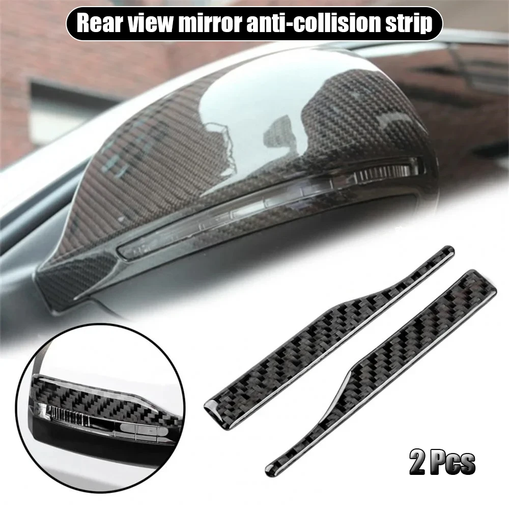

2pcs Lightweight Texture Anti Scratch Sticker Mirror Edge Protection Car Crash Strips Protect Car Scratch Protection Auto Parts