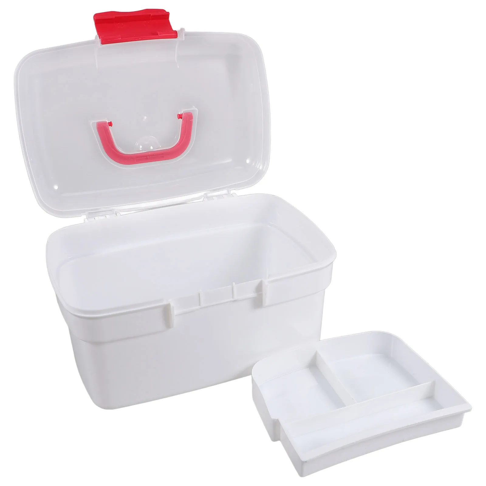 صندوق تخزين طبي للإسعافات الأولية مع مقبض منظم طوارئ للمنزل والمكتب والتخييم والمشي لمسافات طويلة #5