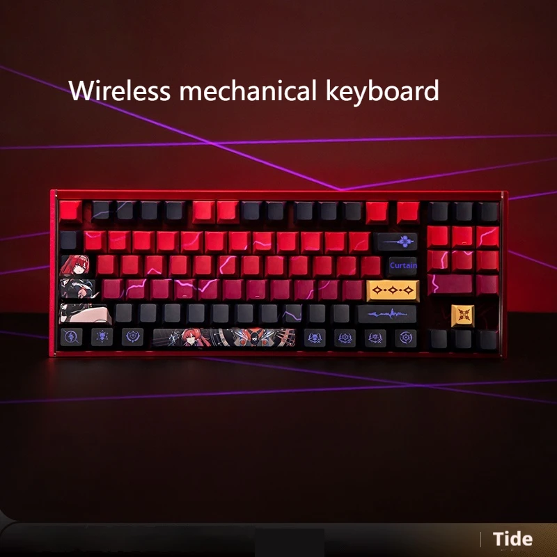 Wireless Mechanical Keyboard Supports Hot Swappable 89 Key Rgb Light Effect Factory Height Laptop Office Mechanical Keyboard