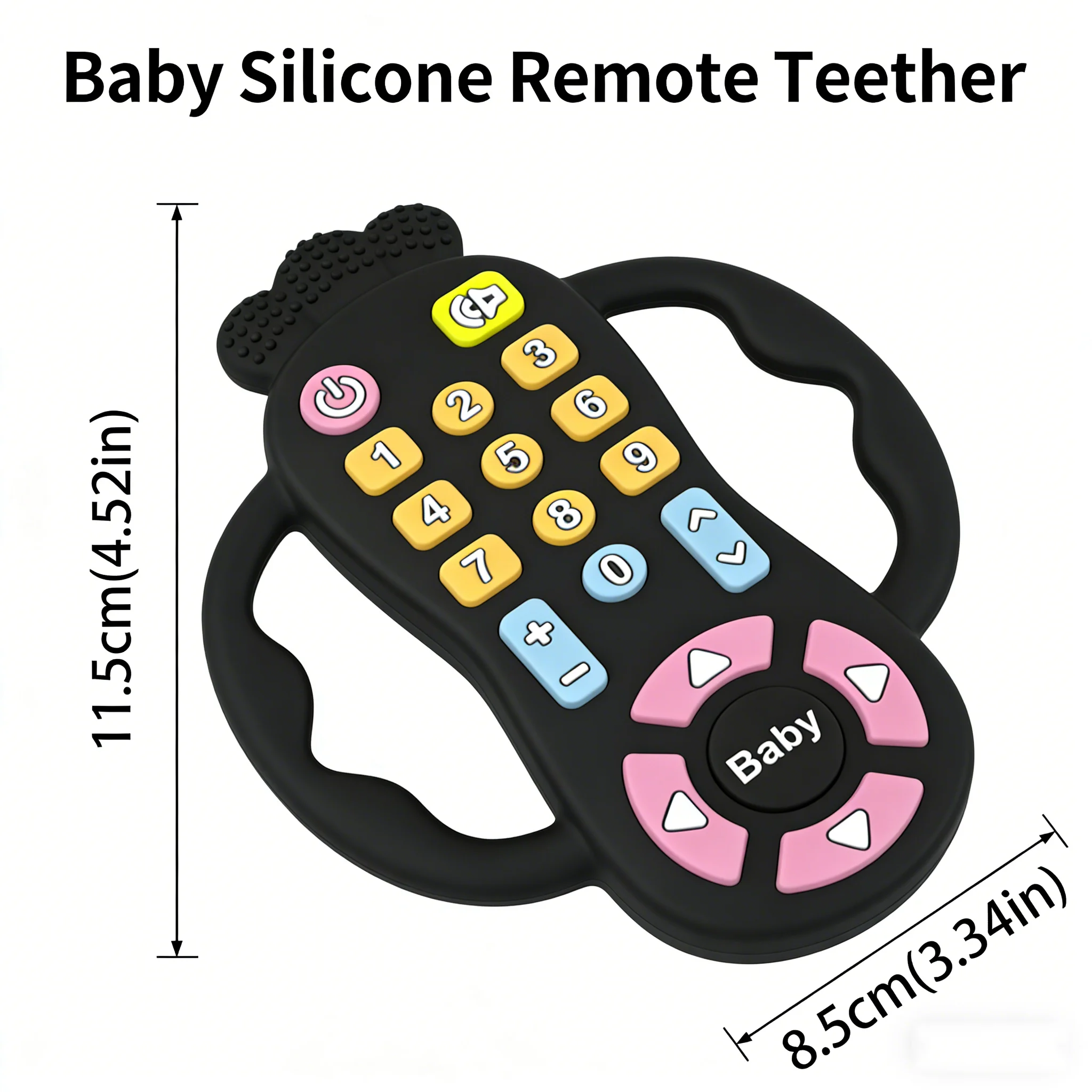 Remote Control Silicone Teether - Interactive Teething Relief Toy for Babies & Toddlers