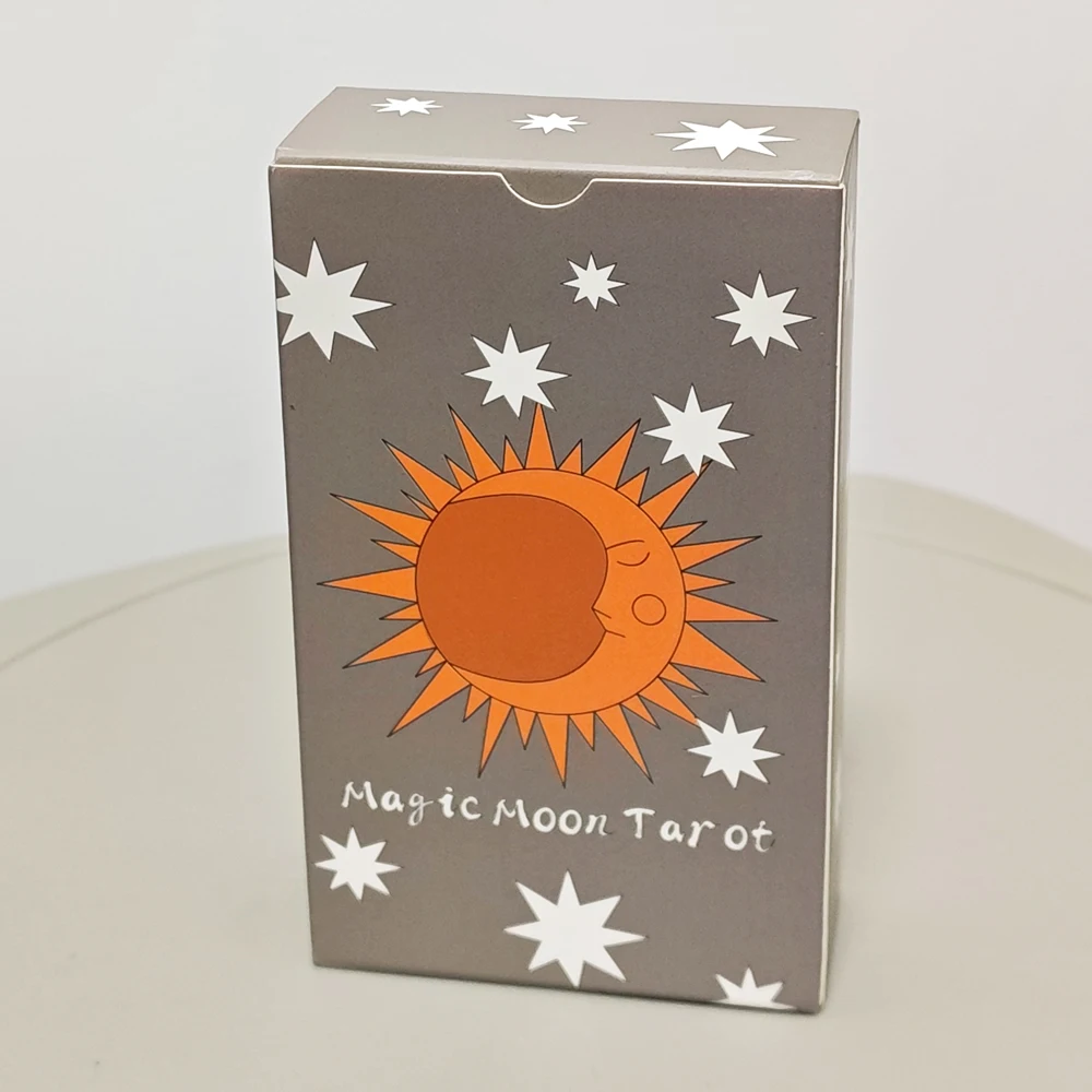 

Moon Magic Tarot Deck 78 Pcs Unique Tarot Cards In Vintage Style Printed on 350GSM Double-embossed Cardstock 12*7cm