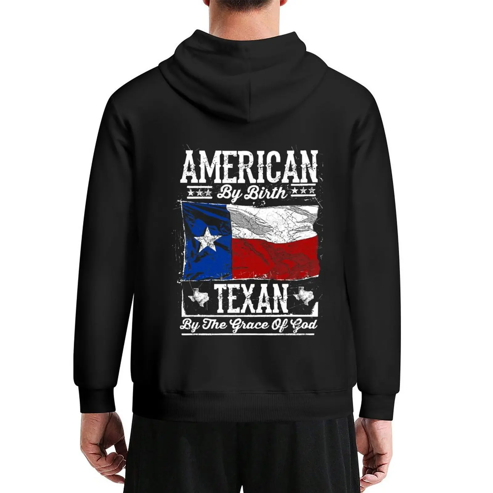 

American By Birth Texan By The Grace Of God Hoodie autumn men clothing fashion men new hooded tee