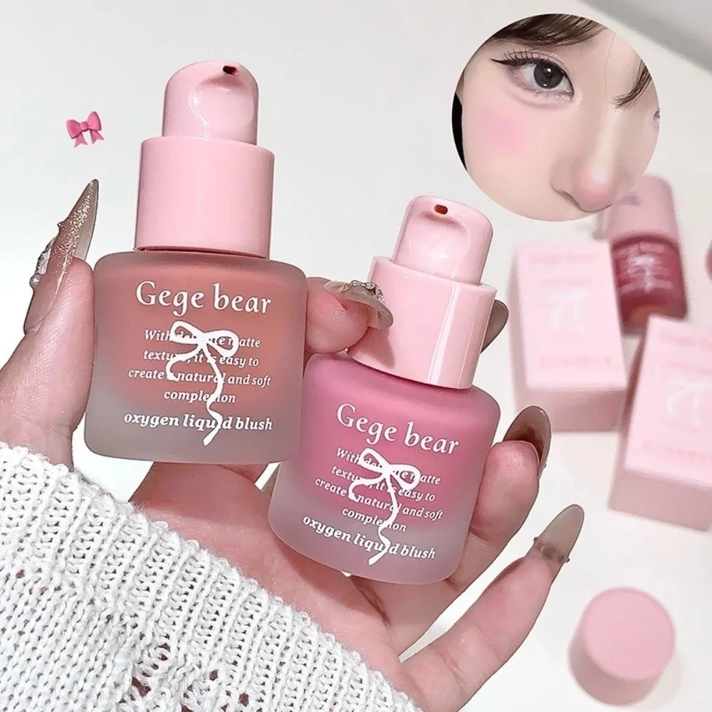 أحمر خدود سائل خفيف طبيعي يدوم طويلاً، أحمر خدود سائل مقاوم للماء، تأثير تفتيح، تطبيق روج الوجه، جميع ألوان البشرة