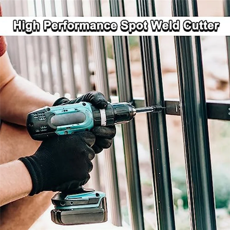 

Spot Weld Cutter Set Accessories Parts 3/8 HSS Spot Weld Cutter Remover Drill Bits Hex Sheet For Power Drill