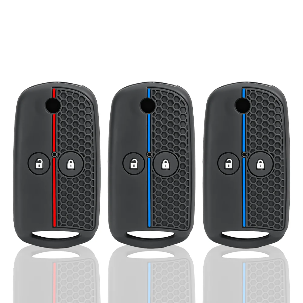 Silicone Car Key Case Cover For Honda Civic Fit Accord CRV HRV Jazz For Acura TL TSX ZDX RSX CRZ 2 Buttons Auto Accessaries