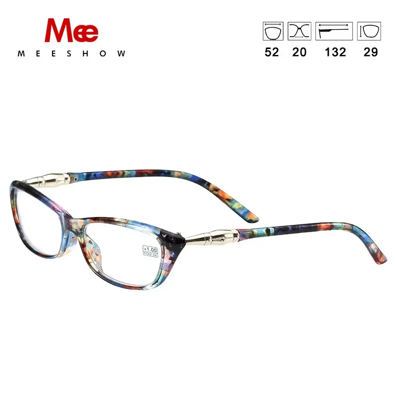 Messhow Reading Glasses Women\'s Glasses Metal Vintage Eyeglasses Cat Eye Bio Based Gafas De Lectura Presbyopia +1.75 1679