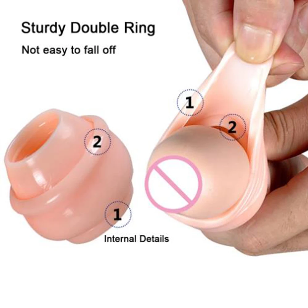 Reusable Foreskin Corrector Adult Sex Toys for Men Silicone Cock Ring Ghost Exerciser Delay Ejaculation Male Penis Stretcher