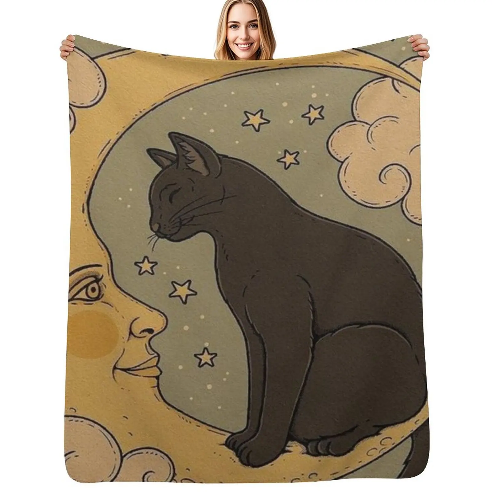 

catmoon Throw Blanket Decorative Sofas Fashion Sofas Camping Travel Blankets