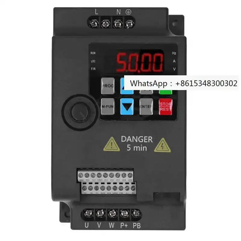 SAKO 1.5KW Variable Frequency Drive Inverter Frequency Converter Single AC220V Input 3 Phase AC0‑220V Output