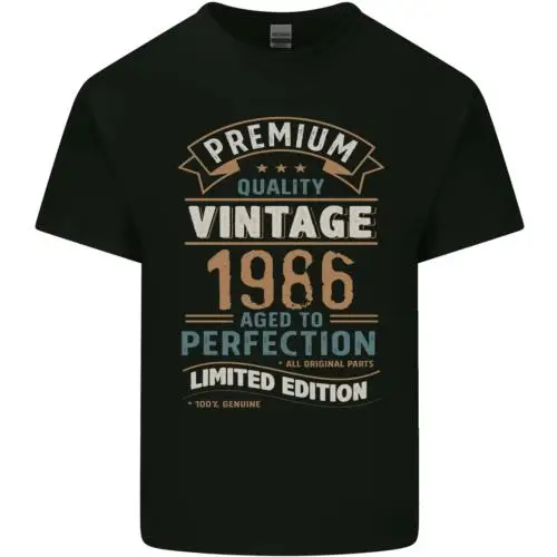 Premium Vintage 38th Birthday 1986 Mens Cotton T-Shirt Tee Top