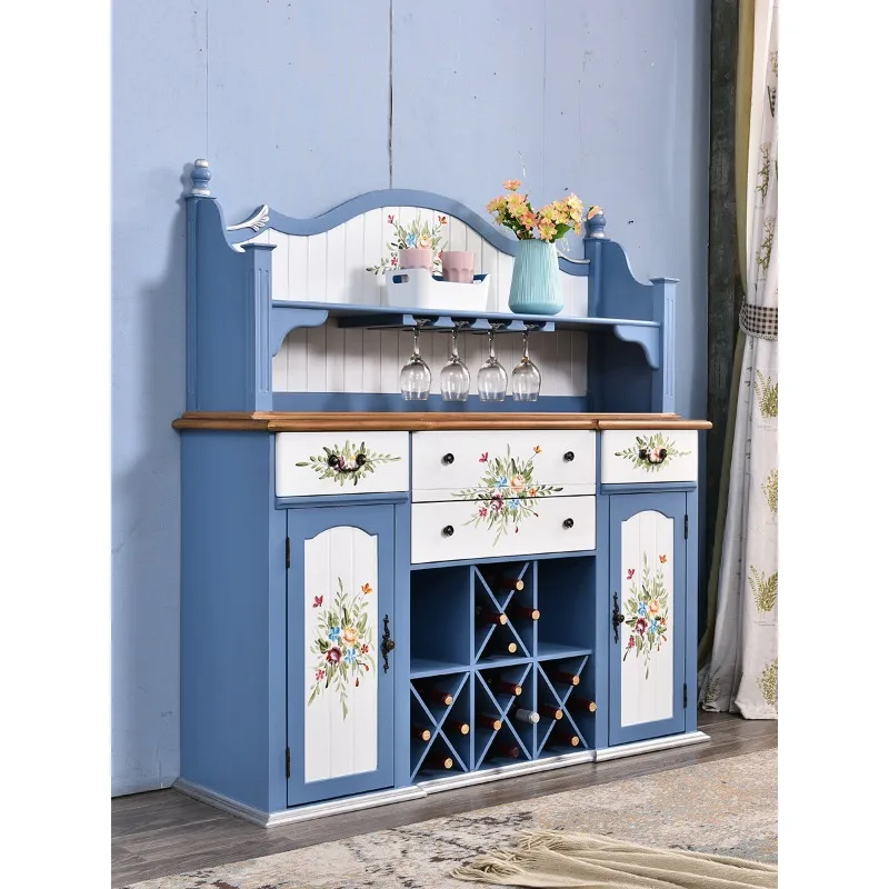 

American country sideboard, European vintage storage cabinet, living room wine cabinet, partition cabinet, kitchen cabinet