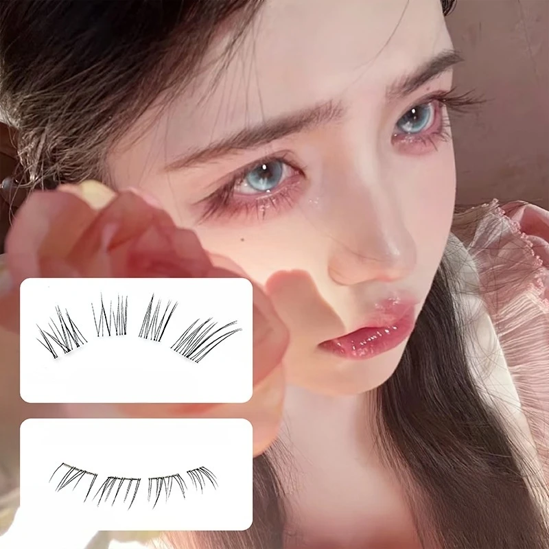 ไม่ต้องใช้กาวกลุ่มขนตาธรรมชาติปุยสําหรับขนตาล่าง Handmade มังสวิรัติ Extension Lashes พร้อมเอฟเฟกต์ Wispy นุ่ม