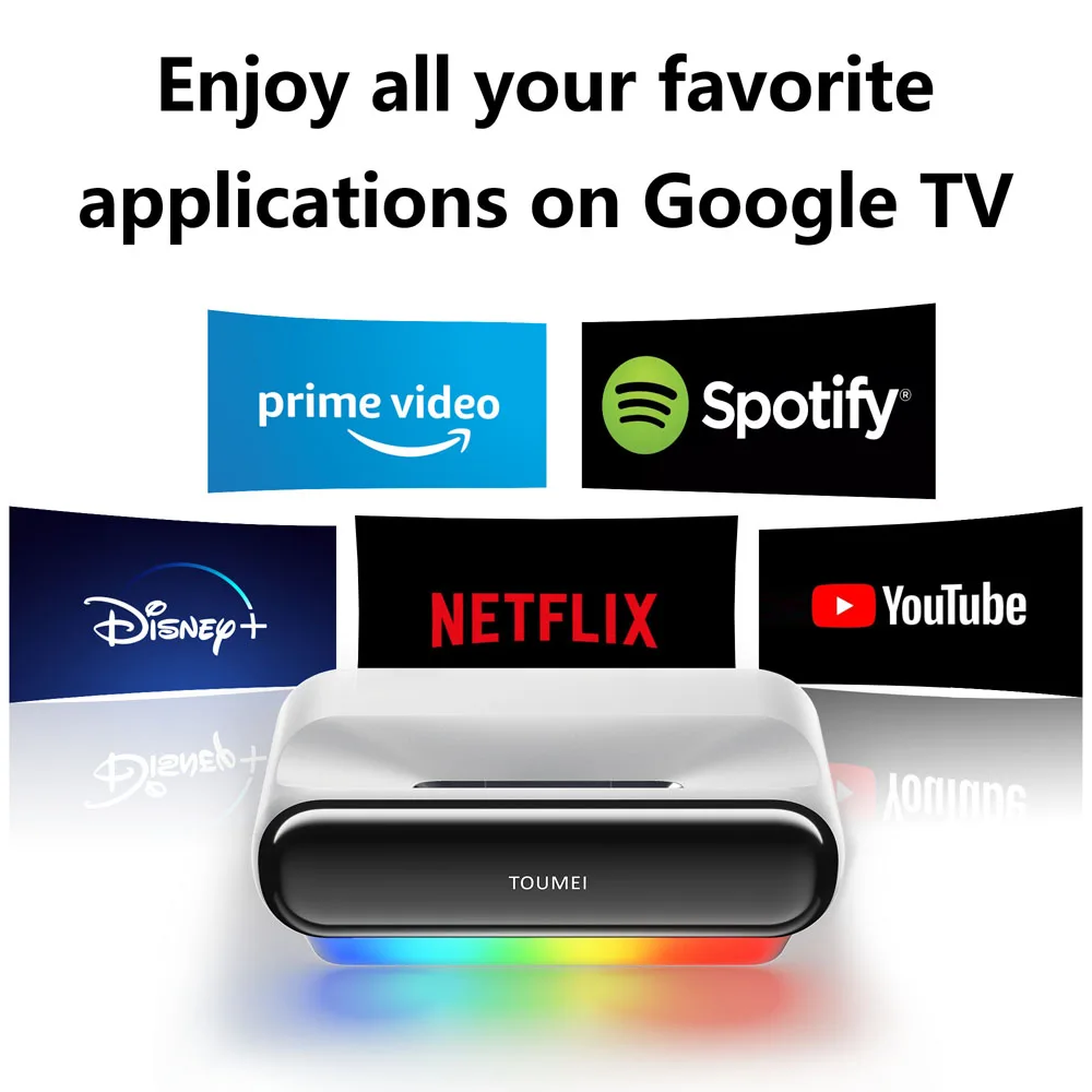 Proyector Inteligente YINZAM GTV, Proyector DLP Nativo 1080P, 600 ANSI, Compatible con MEMC+HDR10, Proyector UST Portátil, Máximo 4k, Enfoque Automático, WiFi