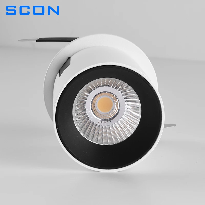 Imagem -05 - Scon 10 w Stretchable Led Spotlight Parede de Fundo Rotateable Pintura Lâmpada Alta Cri Embutida Teto Downlight Luz Lavagem da Parede