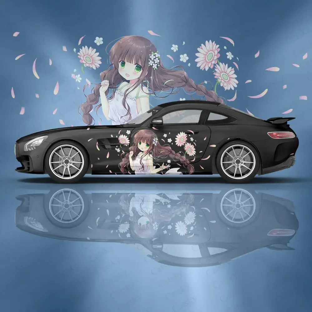 Custom Anime Ujimatsu Chiya Car Accessories Anime Itasha Body Stickers  Auto Side Film Decal Body Sticker SUV Decoration Pattern