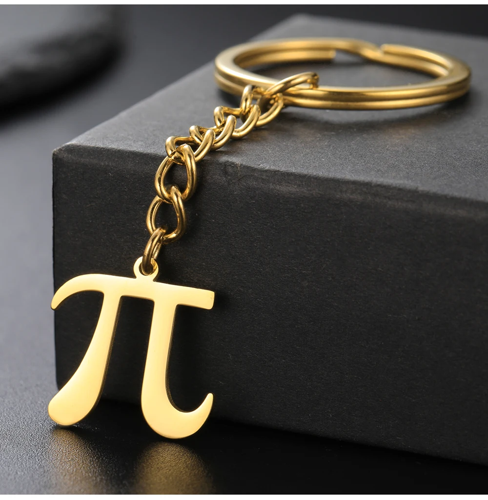 COOLTIME Mathematischer Pi-Symbol-Anhänger, Schlüsselanhänger, Edelstahl, 3.14, Mathe-Schild, Schlüsselanhänger, Schmuck, Geschenk für Mathe-Liebhaber, Lehrer – Detail 12