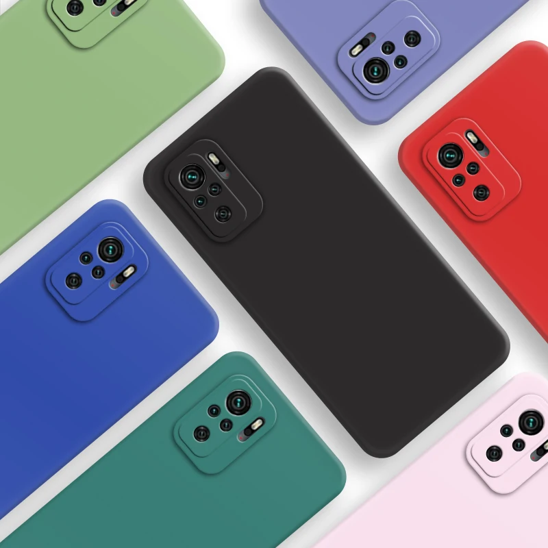 For Redmi Note 10 Pro Case For Redmi Note 10S 10 Pro Cover New Original Liquid Silicone Shockproof Coque For Redmi 10 9T Fundas