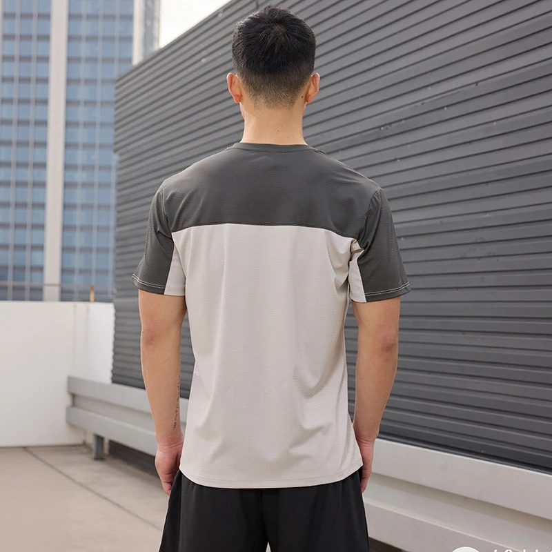 High Quality Men's Running T-shirt Quick Dry Breathable Gym Sports Shirt Fitness Comfortable Outdoor Jogging Top
