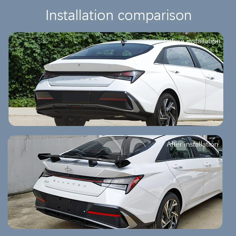 For Hyundai Elantra Avante CN7 PRO style Car Trim 2020-2022 ABS sports spoiler  Modified Tailbox Lip Spoiler elantra accessories