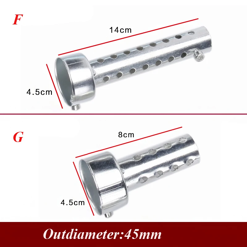 Универсальный глушитель с выхлопной трубой, глушитель глушителя 35 мм 42 мм 45 мм 48 мм 60 мм, настраиваемый глушитель Db для мотогонок