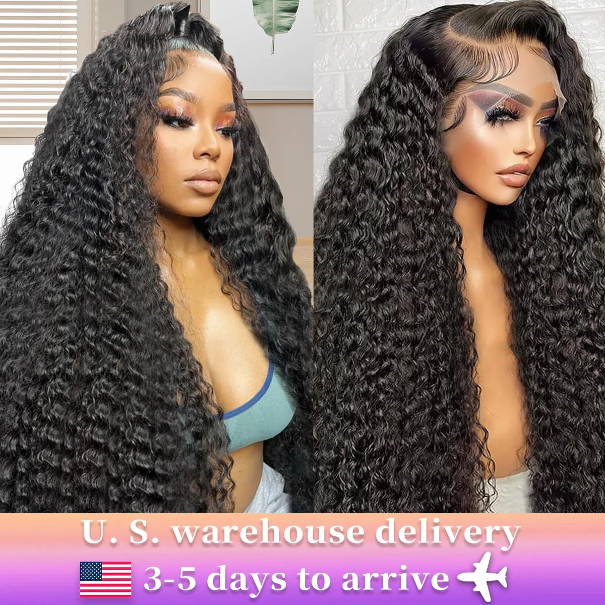 Loose Deep Wave 13x6 HD Lace Frontal Wig 250 Density Brazilian 40 Inch 13x4 Curly Lace Frontal Human Hair Wigs For Women