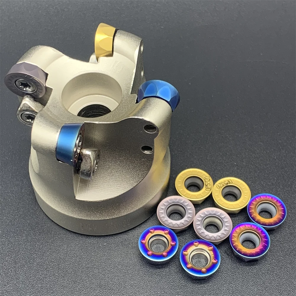 Cabezal de fresado indexable EMRW 6R50 22 4T EMRW 6R63-22-4T, inserto de fresado RPMT1204, RPMT1204MOE-JS VP15TF, RPMT1204-M-C TT9080