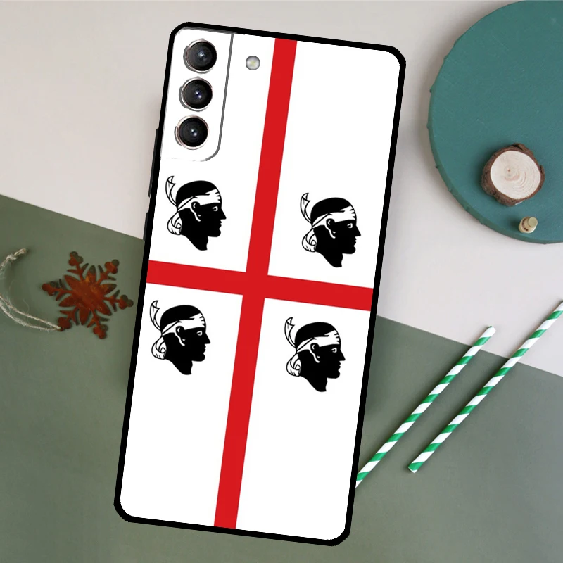 Flag of Sardinia Case For Samsung Galaxy S9 S10 Plus S20 S21 FE S22 S23 Ultra Note 10 20 Ultra Phone Cover