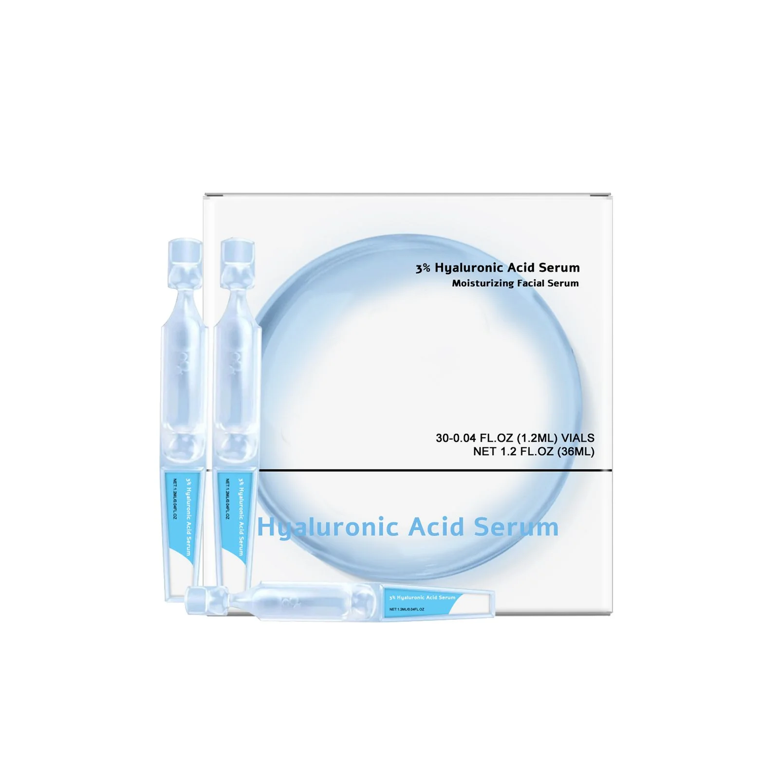 Hyaluronic Acid Facial Serum Increase Skin Elasticity Fade Fine Lines Brightening Firming Moisturizing Lifting Glow Up Skin Care