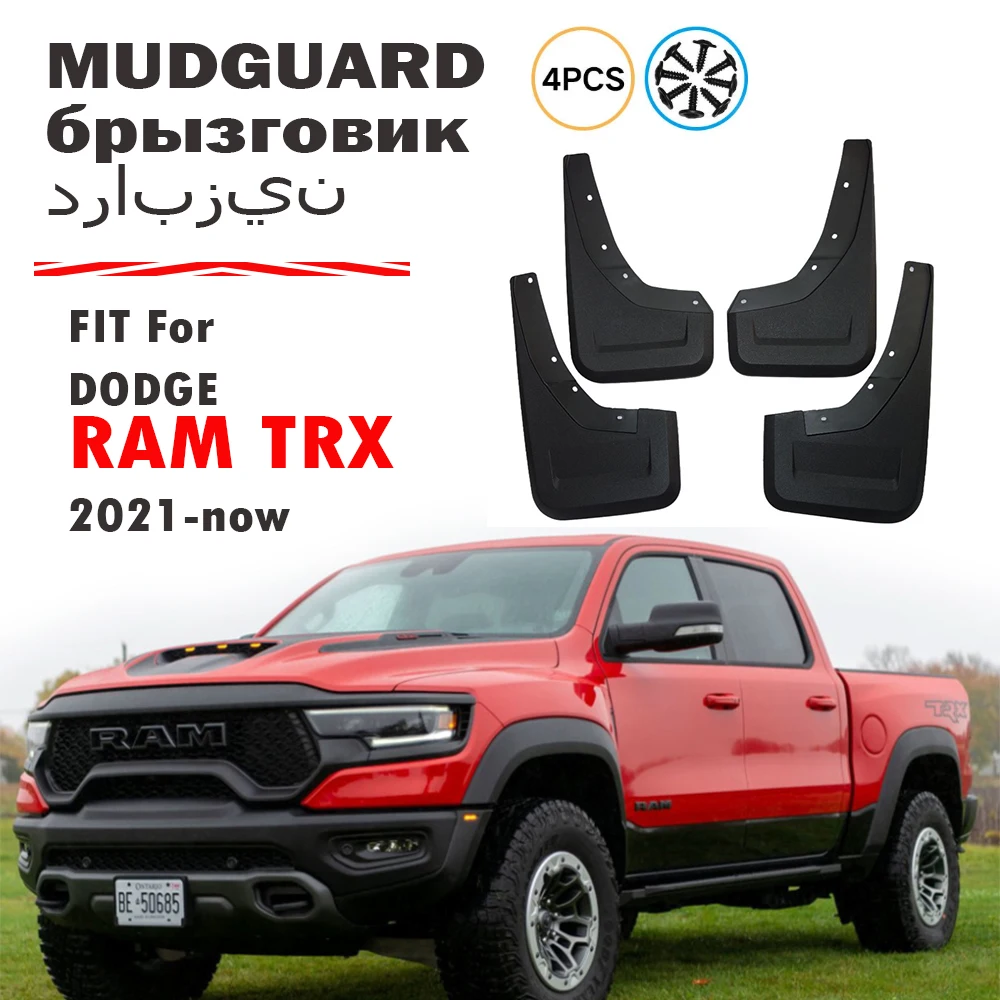 

Car Styling Mudguard Plate For Dodge RAM 1500 RAM TRX RAM TRUCKS Front Rear Wheel Guard Mud Flap Fender Cover Accessories 2021+