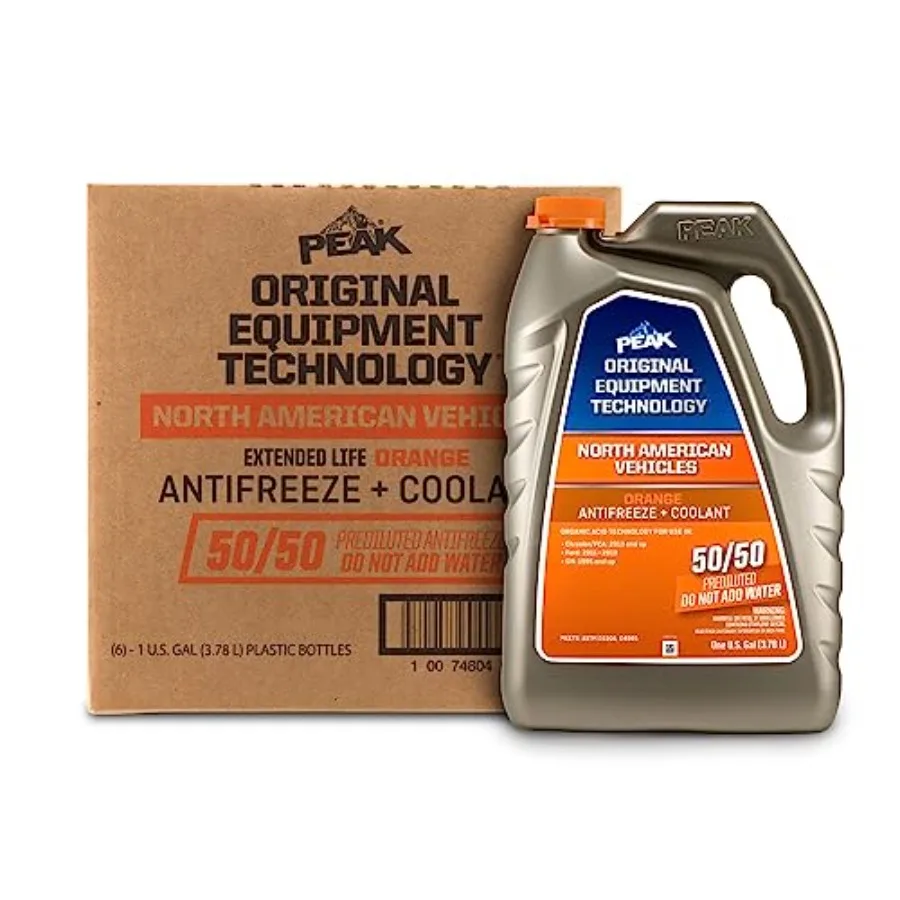 

OET Extended Life Orange 50 50 Prediluted Antifreeze Coolant for North American Vehicles 6 Pack Ideal for HighPerformance Engin