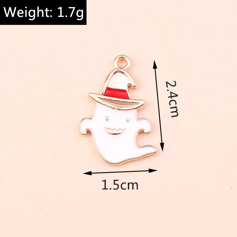 10 teile/los Mix Emaille Halloween Geist Kürbis Fledermaus Charms Anhänger für Schmuck Machen Frauen Mode Ohrringe Halsketten Handwerk Geschenk – Detail 12