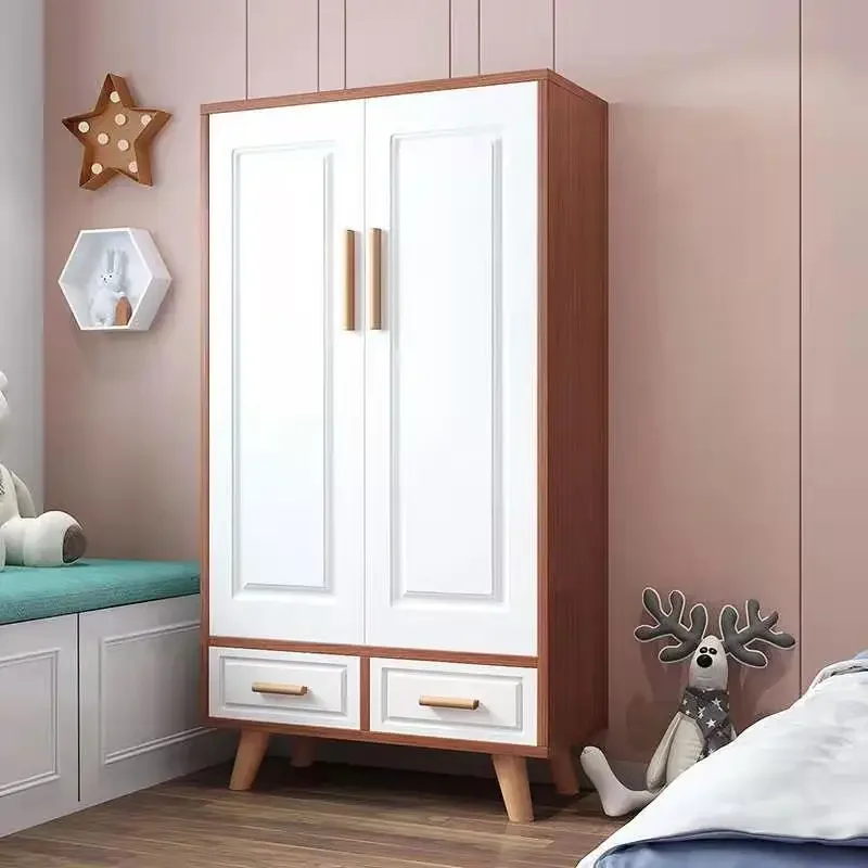Neuester bunter Kleiderschrank 2021, Holzschrank, moderner, minimalistischer Schlafzimmer-Kinderschrank
