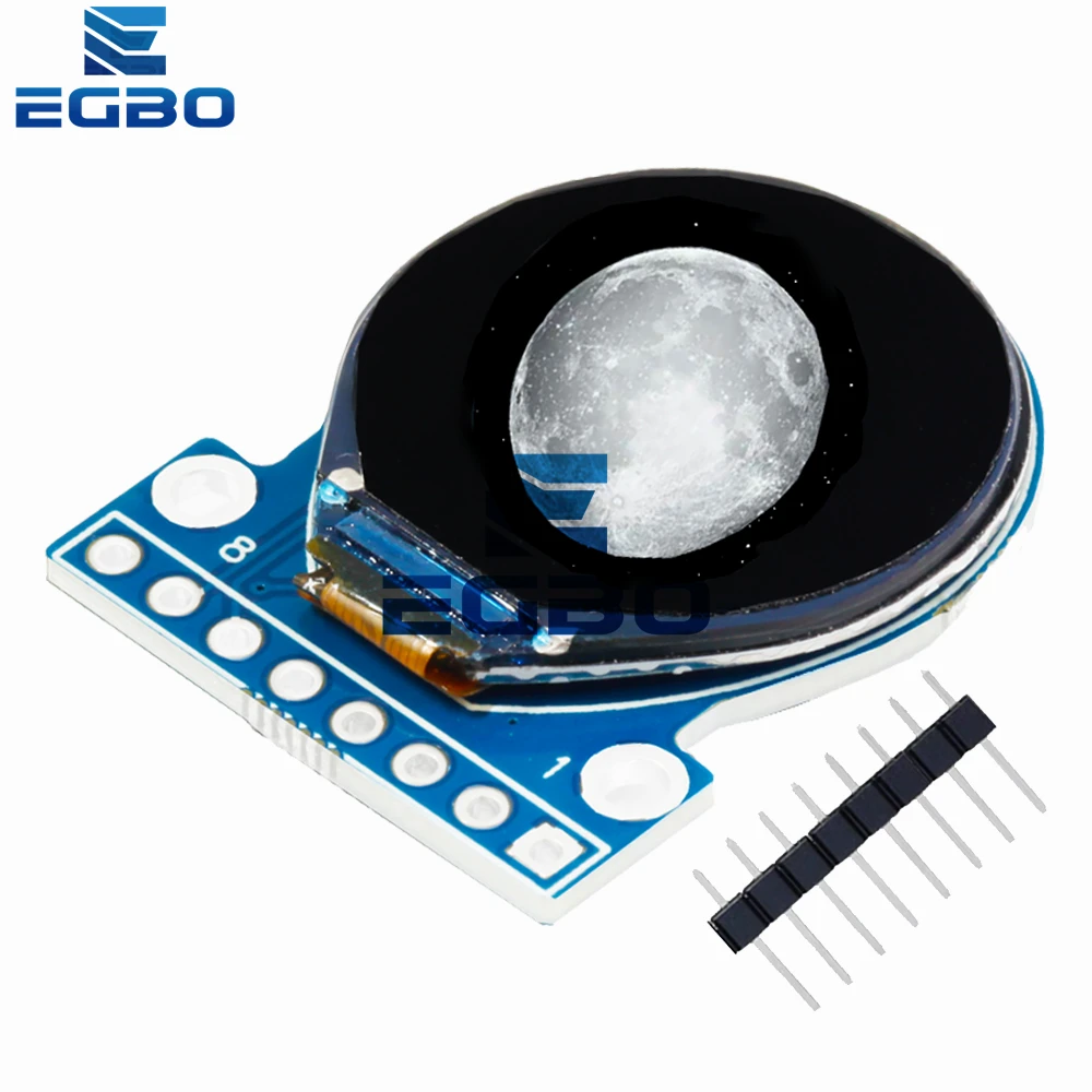 1 ~ 5 uds pantalla TFT 0,71 pulgadas módulo de pantalla LCD TFT redondo RGB 160*160 GC9A01 controlador interfaz SPI de 8 pines 160x160 PCB para Arduino