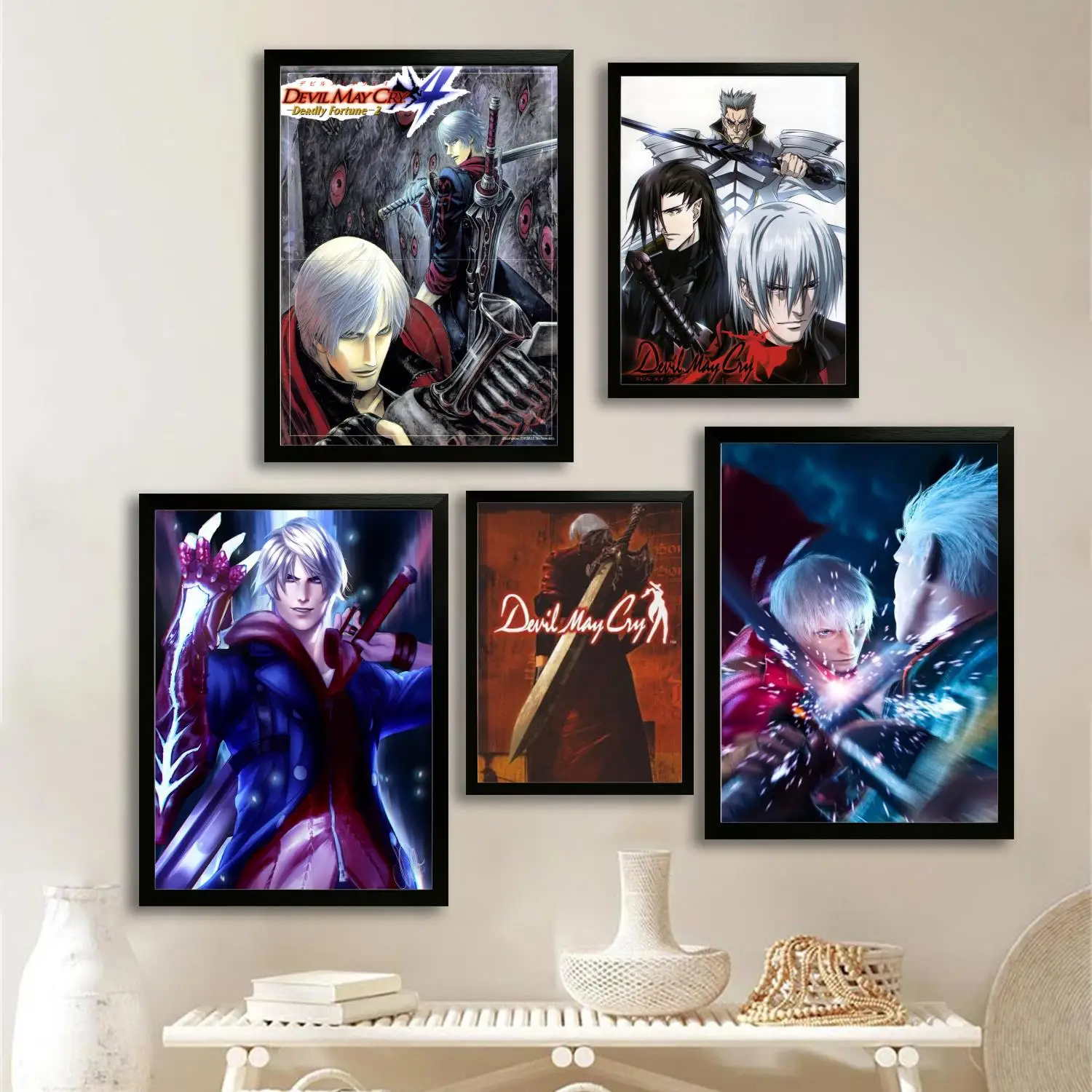 Дьявол may плач аниме холст художественный постер и настенная художественная картина печать, современные семейные постеры для декора спальни, декоративная живопись