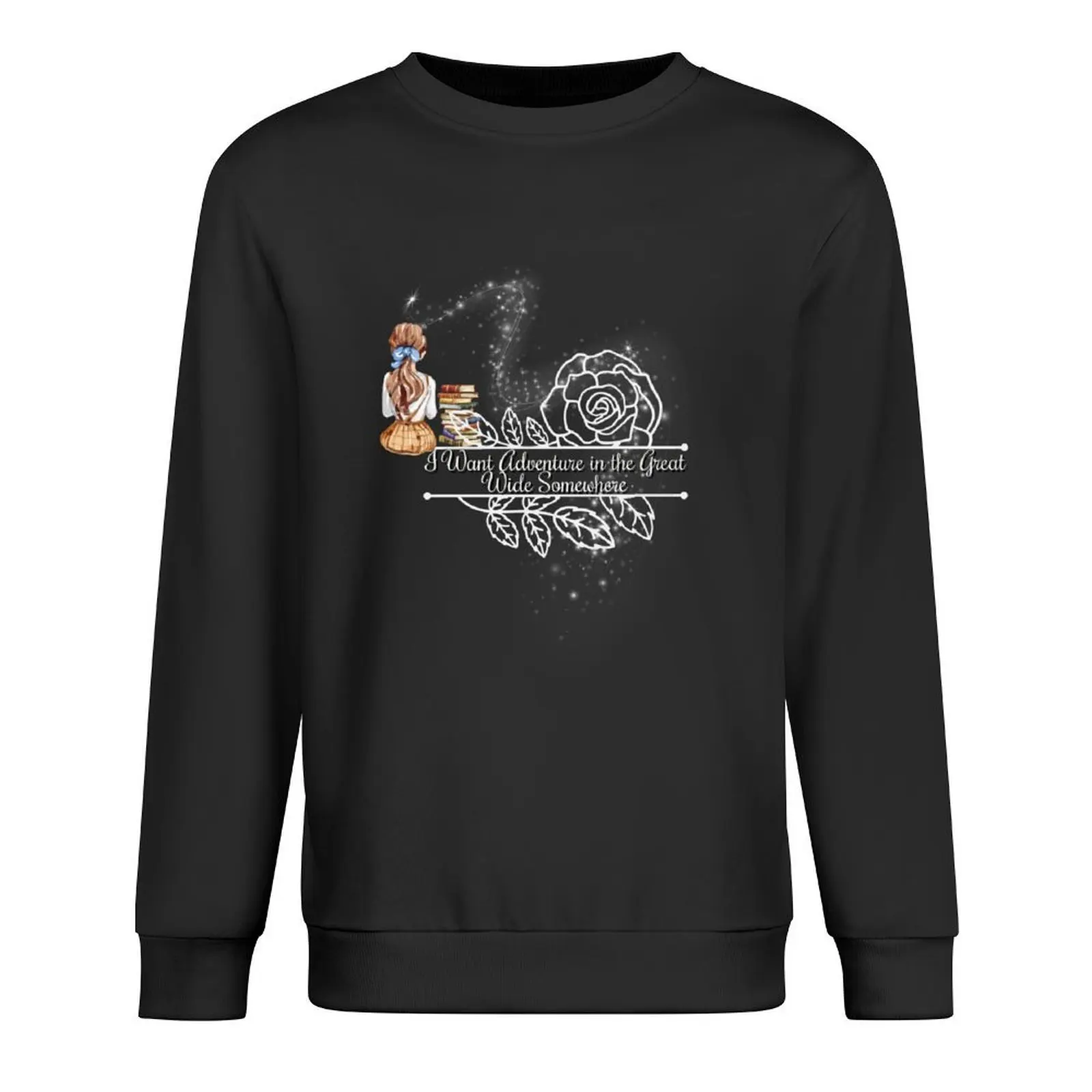 

Belle - I Want Adventure in the Great Wide Somewhere Pullover korean clothes tracksuits men's sweat-shirt set hoody