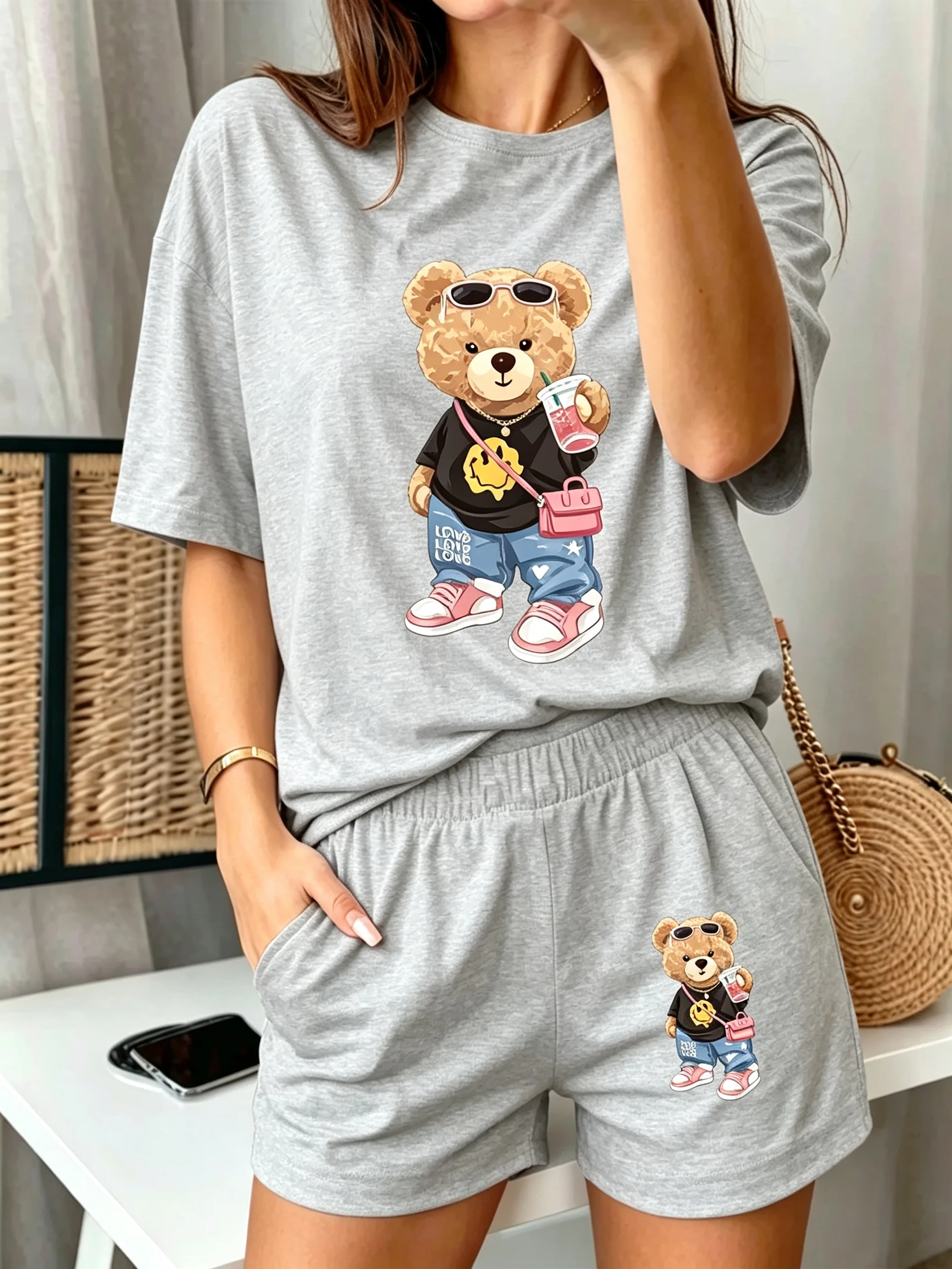 New Trend Woman Cotton T-shirt Spring Summer Daily Casual Fashion O-neck Short Sleeve Top Female Home Outdoor Comfort Tees