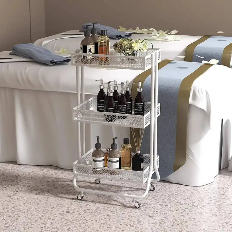 

Aesthetic Hairdressing Trolley Rolling Utility Professional Auxiliary Cart For Beauty Carrello Attrezzi Salon Furniture MQ50TC